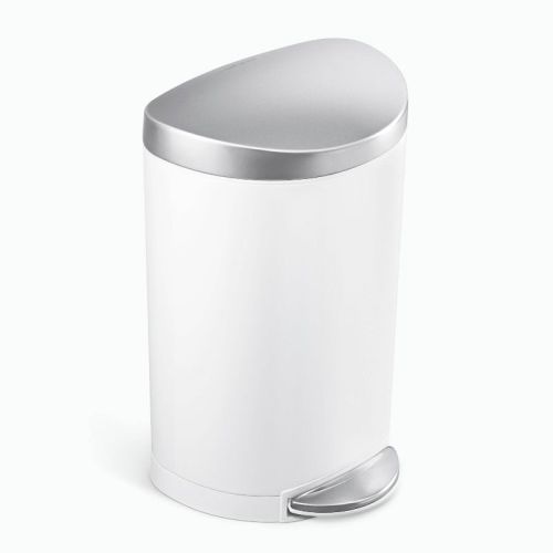 simplehuman 6L Stainless Steel Semi-Round Step Trash Can