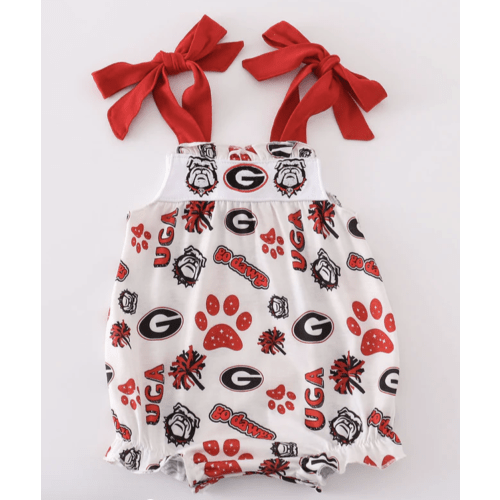 Red georgia embroidery bubble – HoneyBean