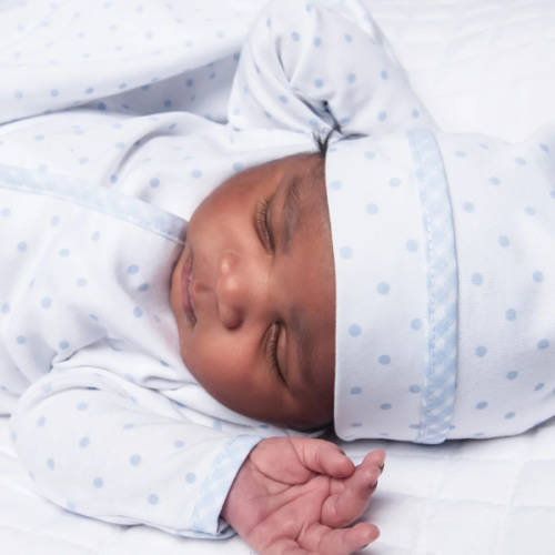 Magnolia Baby Boy Dots Hat in Light Blue