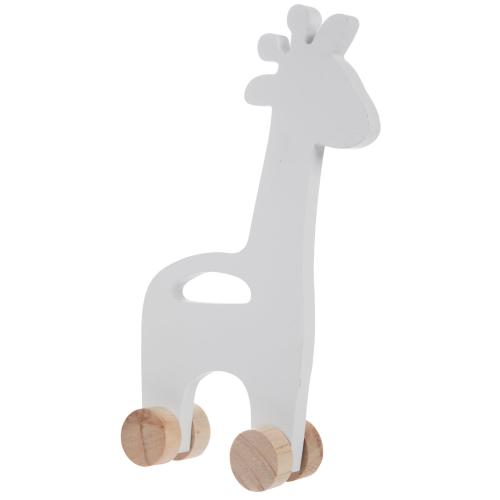 Giraffe Rolling Wood Decor