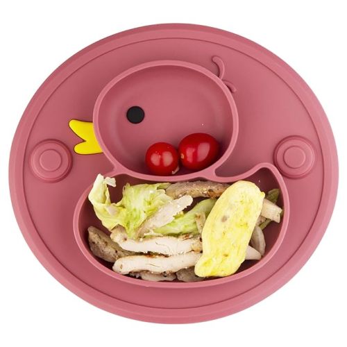 Lightening Baby Plate Silicone Suction Toddler Plates, Divided Dishes for Toddler Kids, Self Feeding, BPA Free, Microwave & Dishwasher Safe