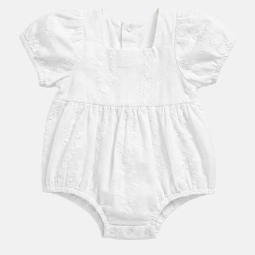 Baby Romper Florence | 100% Cotton | Vanilla White | Toshi Official