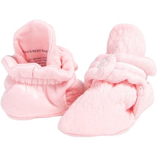 Burt's Bees Baby Booties, Organic Cotton Adjustable Infant Sock