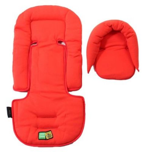 Universal AllSorts by Valco Baby Seat Pad and Head Hugger for Strollers, Increases Comfort & Keeps Stroller Clean - Cherry Red