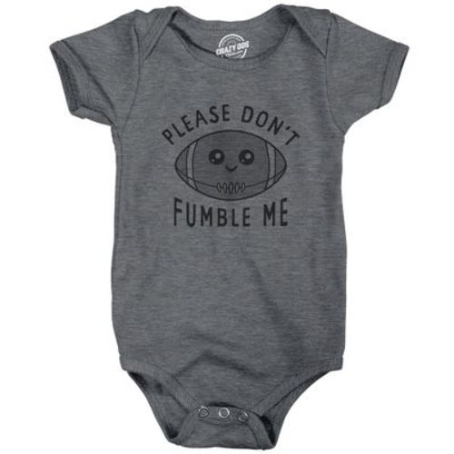 Please Dont Fumble Me Baby Bodysuit Funny Cute Football Joke Jumper for Infants - Crazy Dog Baby Bodysuit