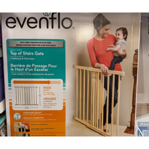 Evenflo, Top of Stairs, Extra Tall Gate, Hardware Mounted