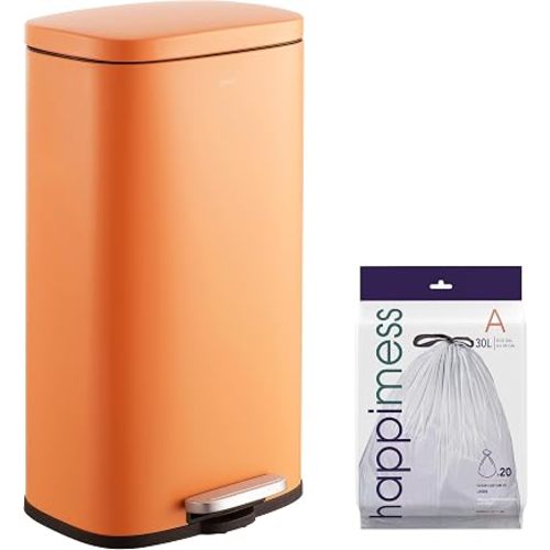 happimess Curtis 8 Gal Step Trash Can Soft Close 25", Carrot Cake
