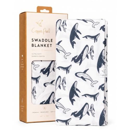 Copper Pearl Swaddle Blankets for Newborns | Soft Stretchy Receiving Blankets for Boys and Girls | Large 46 x 46 Inch Baby Blankets | Lightweight and Breathable Swaddles | Cove