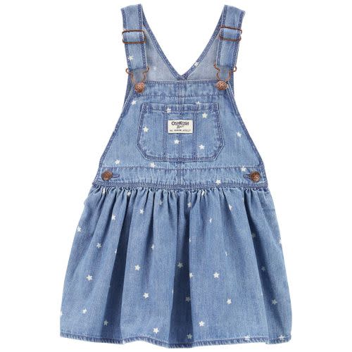 Indigo Baby Star Print Denim Jumper Dress | carters.com