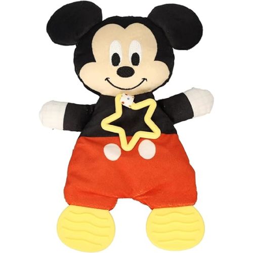 Kids Preferred Disney Baby Mickey Mouse Plush and Sensory Crinkle Teether Toys for Newborn Baby Boys and Girls 10 inches