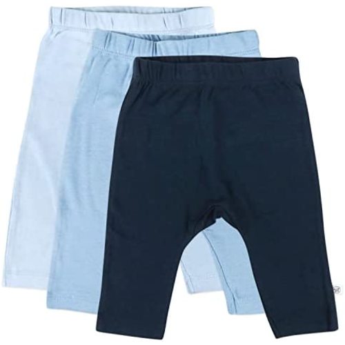 HonestBaby Unisex-Baby Multipack Harem Pants Roomy Fit Pull on Bottoms 100% Organic Cotton for Baby Boys, Girls