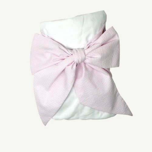 Bow Swaddle ® - Pink Greenbrier Gingham