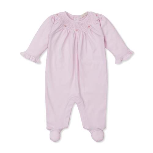 CLB Fall Bishop 25 Pink Hand Smocked Footie