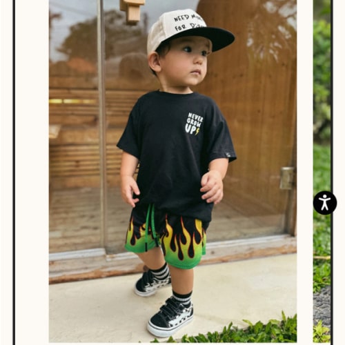 Little Trouble Heater Checker Flame Mesh Shorts | Little Trouble