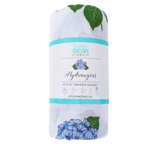 Hydrangeas Baby Muslin Swaddle Receiving Blanket
