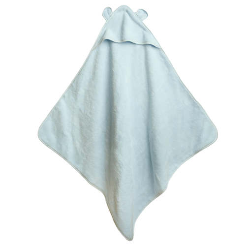 Organic Cotton Hooded Towel - Blue