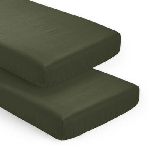 Sweet Jojo Designs Boy Girl Gender Neutral Unisex Fitted Crib Sheets Set Woodland Camo Collection Green 2pc