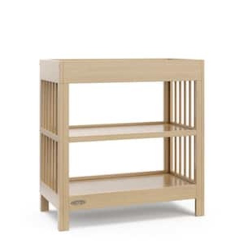 Teddi Driftwood Changing Table with Water-Resistant Changing Pad