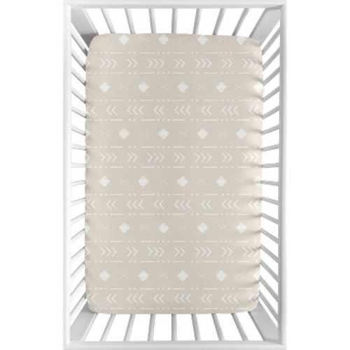 Sweet Jojo Designs Boy or Girl Gender Neutral Unisex Baby Fitted Mini Crib Sheet Boho Llama Taupe and White