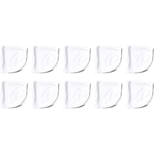 HonestBaby 10-Pack Organic Cotton Baby-Terry Wash Cloths, Bright White, One Size,10 Count (Pack of 1)