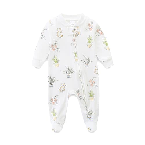 Unisex Baby Boy and Girl Zipper Onesie Toddler Footie One-Piece Infant Romper Jumpsuit