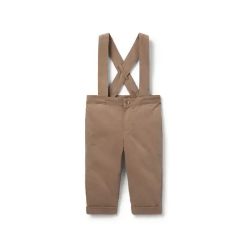 Newborn Camel Brown Baby Corduroy Suspender Pant by Janie and Jack