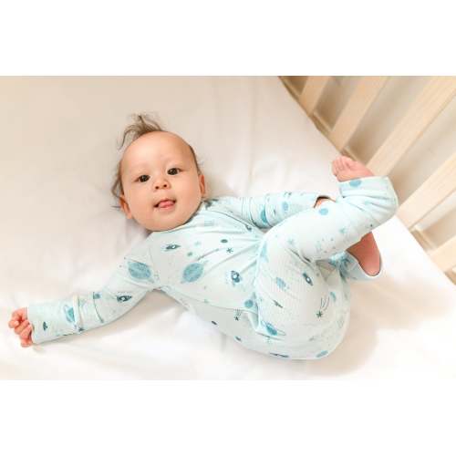 Star Explorer Ribbed Zip Pajamas | 3-6M