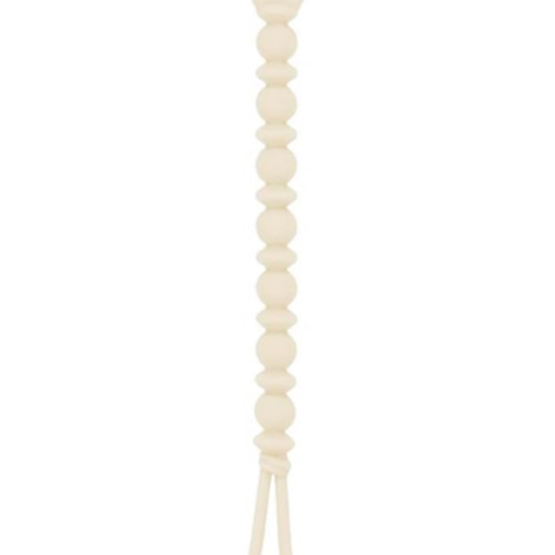 Itzy Ritzy Silicone Pacifier Clip; 100% Silicone Pacifier Strap with Clip Keeps Pacifiers, Teethers & Small Toys in Place; Features One-Piece Design & Silicone Cord, Buttercream