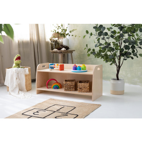 Small montessori toy shelf, toodler shelf, modern wooden furniture