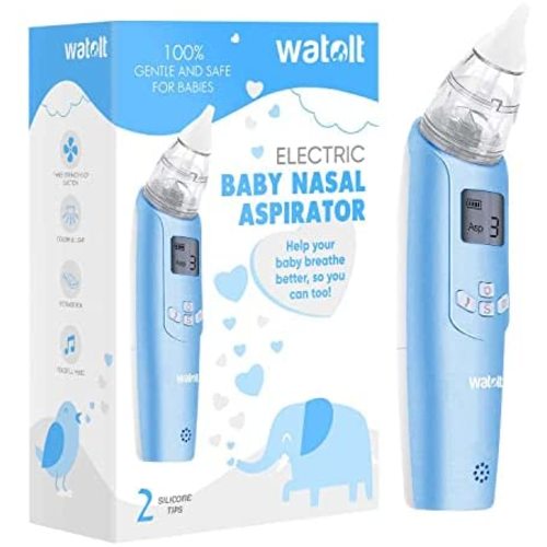 Watolt Baby Nasal Aspirator - Electric Nose Suction for Baby - Automatic Booger Sucker for Infants - Battery Powered Snot Mucus Remover for Kids Toddlers