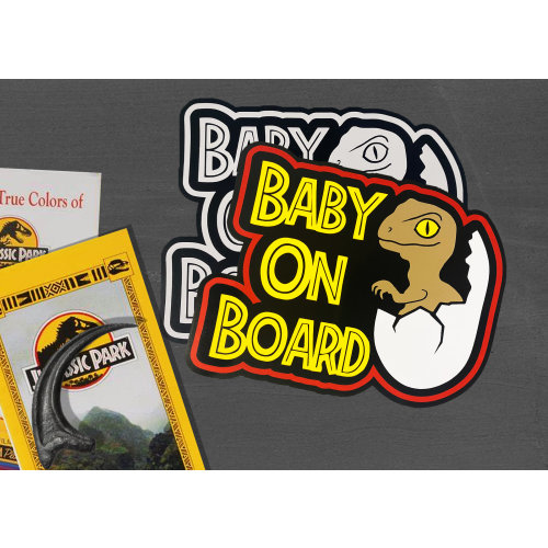 Jurassic Dinosaur Baby on Board Sticker Dinosaur Magnet