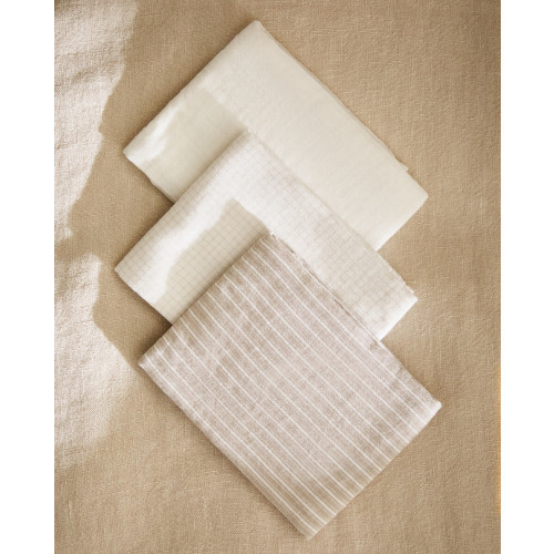 PACK OF CHILDREN’S STRIPED MUSLIN CLOTHS (PACK OF 3)