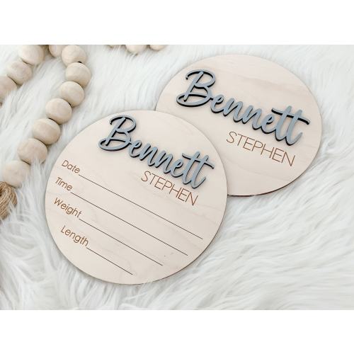 Birth Announcement Sign for hospital, Baby Name Sign for Hospital, Birth Stats Baby Announcement Sign, Newborn Name Wood Sign, Name Plate