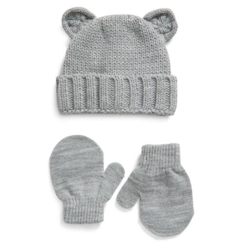 Beanie & Mittens Set, 0-6 M