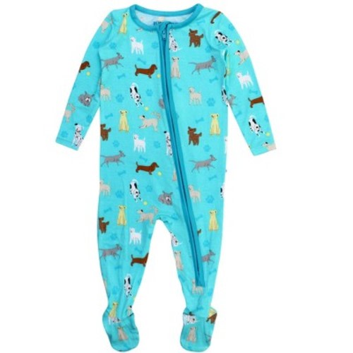 RuggedButts SoftSnooze Baby Boys One Piece Footie Pajamas - Puppy Playtime, 0-3m