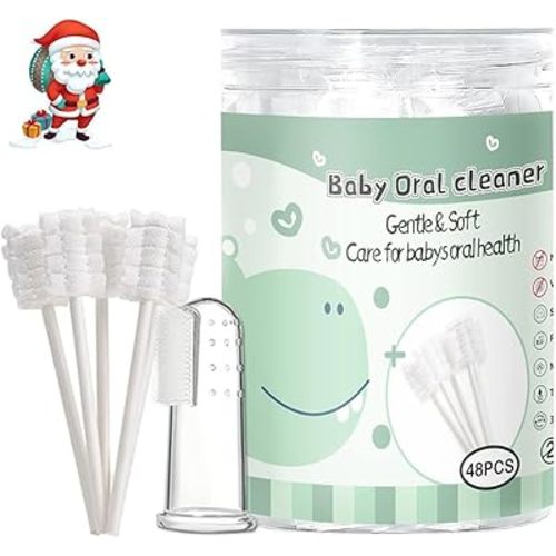 Baby Oral Cleaner Tongue Cleaner Newborn Tongue Cleaner 0-3 Months Baby Tongue Cleaner Baby Tongue Brush Infant Mouth Cleaner 102Pcs+1 Finger Toothbrush with Cases