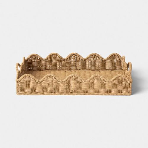 Scalloped Edge Woven Tray - Threshold™