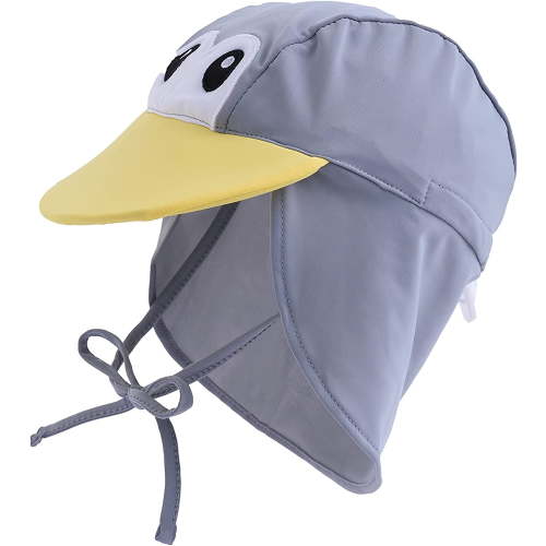 Cuddle Club Infant Sun Hat UPF 50+ UV Protection Hat Baby Summer Essentials, Gray Penguin Small