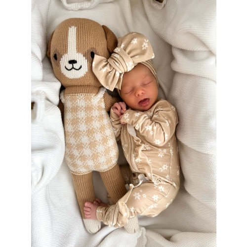 Frill Zip Romper | Neutral Daisy – Little and Fern