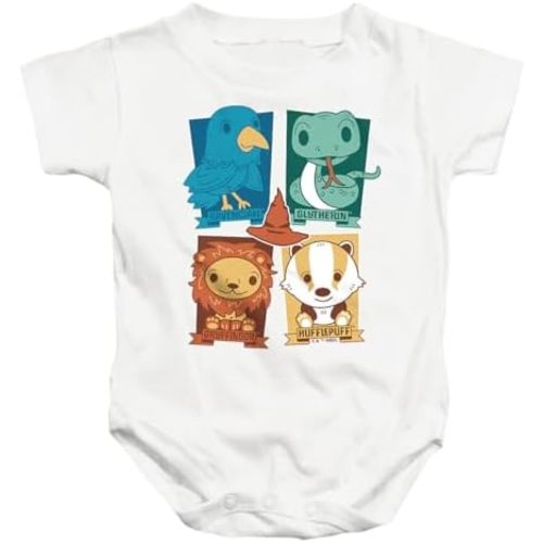 Harry Potter Cute Sorting Hat and Houses Unisex Infant Snap Suit for Baby