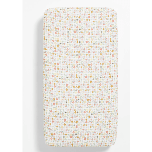 Stay Cool Flora 100% Organic Cotton Baby Crib Fitted Sheet