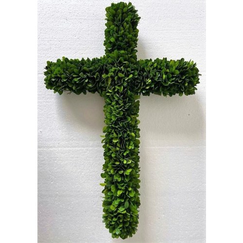 Cross Boxwood Wreath ,Christmas Wreath, Easter Wreath ,Church Wreath, Easter Door Wreath Decor , Winter &Spring Wreath , Baptism Wreath