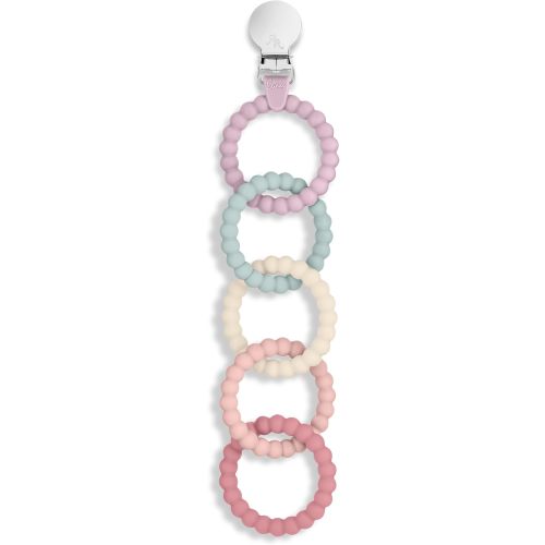Ryan & Rose Cutie Clinks Attachable Teether Chew Toy for Babies (Blossom)