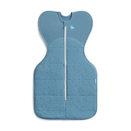 Love to Dream Swaddle UP Warm 2.5 TOG, Dramatically Better Sleep, Allow Baby to Sleep in Preferred Arms Up Position for Self-Soothing, Snug Fit Calms Startle Reflex, Medium 13-19lbs, Storm Blue