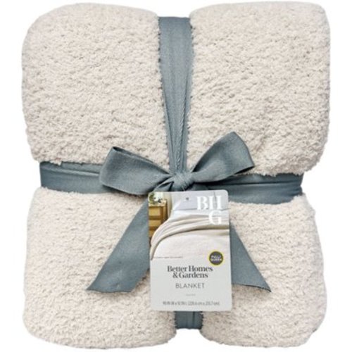 Better Homes & Gardens Cozy Knit Blanket, Off-White, Full/Queen