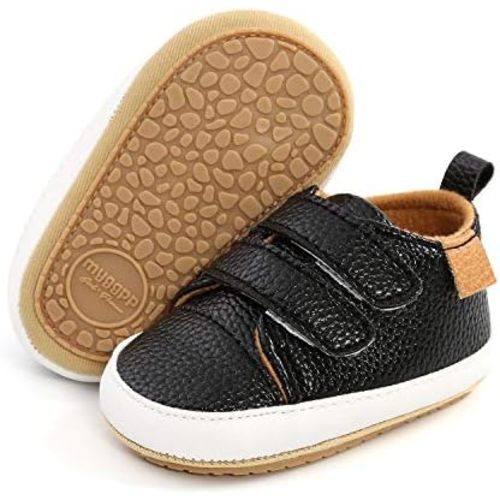 Baby Boys Girls Shoes Non-Slip Rubber Sole High-Top PU Leather Sneakers Infant First Walking Shoes Toddler Crib Shoes Newborn Loafers Flats.