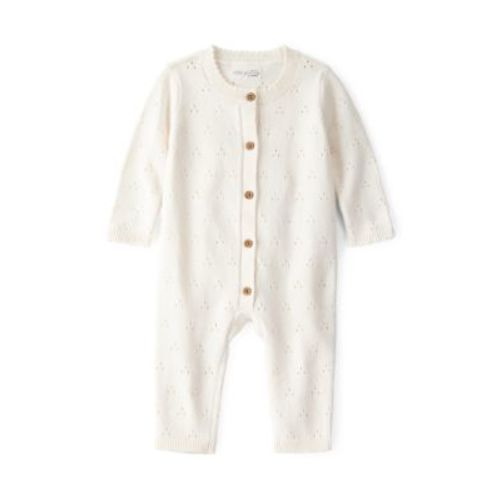 Baby Girls Sweater Knit Pointelle Jumpsuit