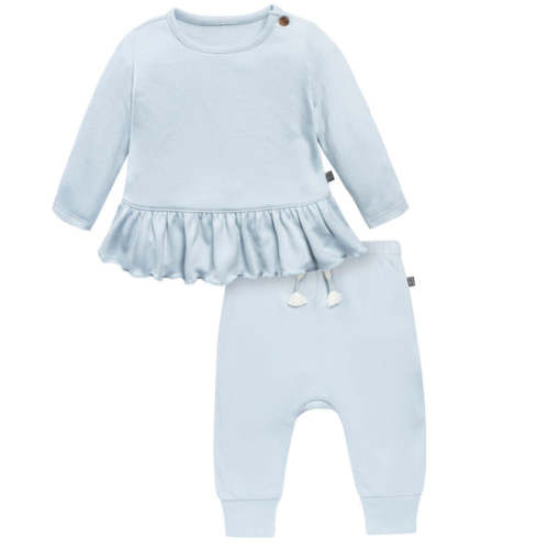 2-Piece Baby Girls Light Blue Hacci Peplum Top and Joggers Set – Gerber Childrenswear