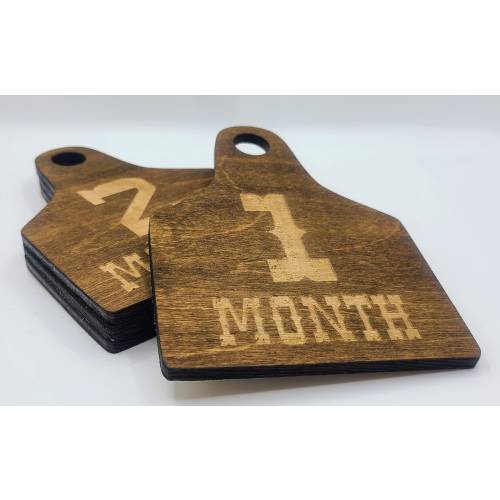 Cow Tag Monthly Milestone Markers