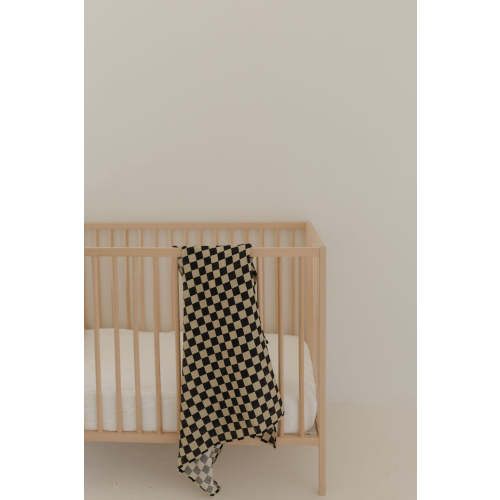 Muslin Swaddle | Black Checkerboard